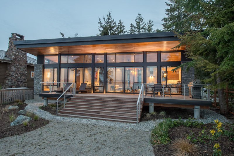 Architecture firm Designs Northwest, have recently completed a 1,100 square foot hideaway residence situated on the east side of Camano Island, Washington. #BeachHouse #Studio #Architecture