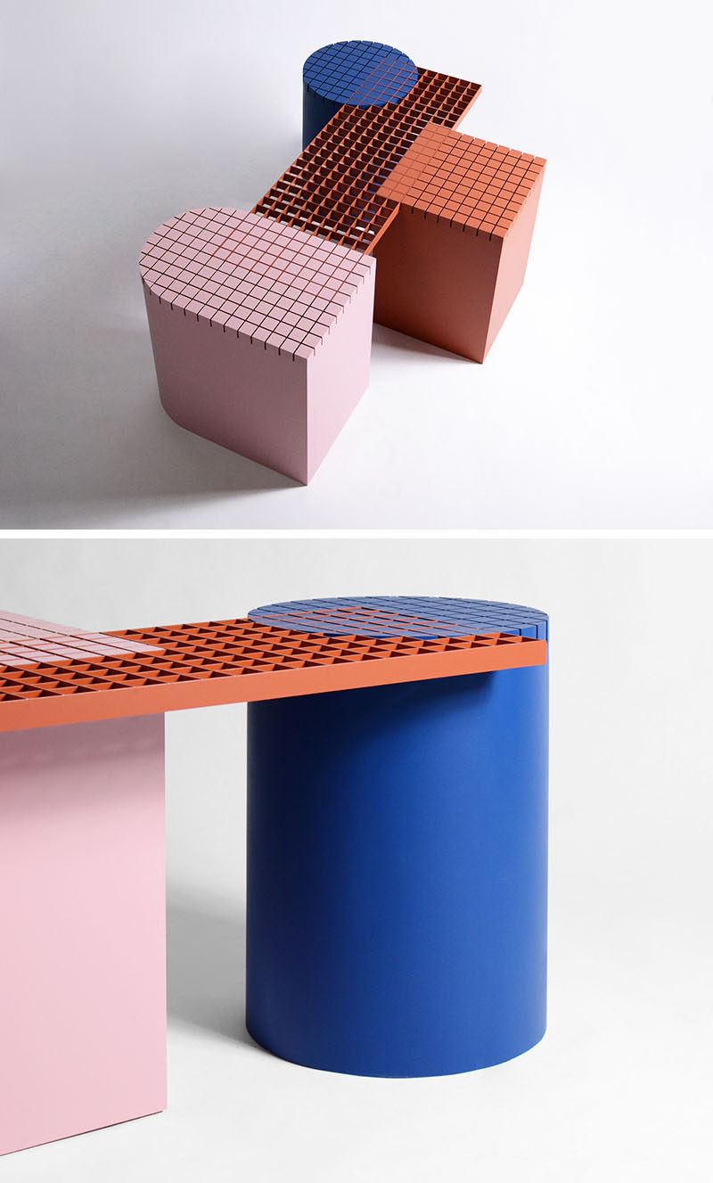 Belgium design firm nortstudio, have created 'Urban Shapes', a modern bench that draws inspiration from forms and materials found around the city. #Design #Furniture #ModernBench #Bench #Seating