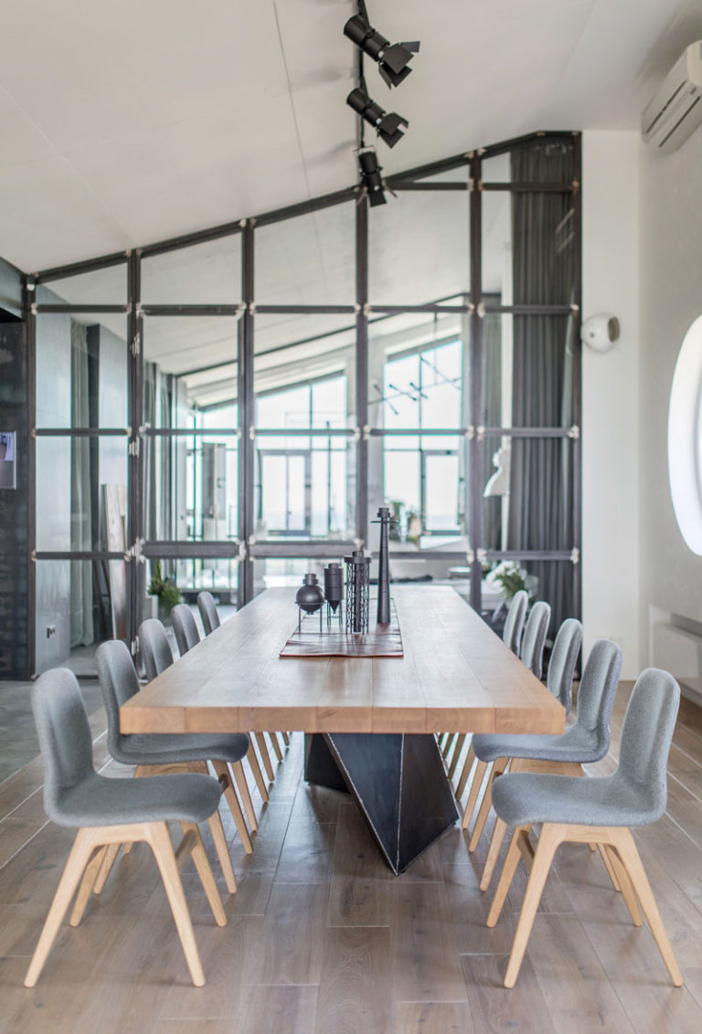 This Penthouse Apartment In Kiev Is Full Of Industrial Design Elements