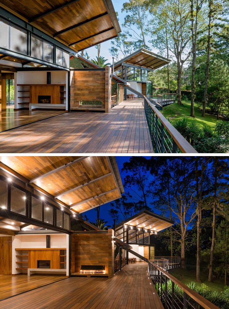 A long balcony that that runs the length of this house, provide additional living areas that make for a true indoor/outdoor lifestyle. #Balcony #Architecture