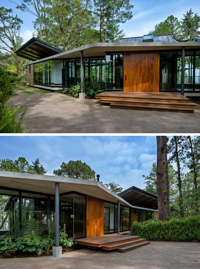 Paz Arquitectura have added modern extensions to a small hut in Guatemala, that was built in 1965. #Architecture #ModernArchitecture #HouseDesign #WoodFrontDoor