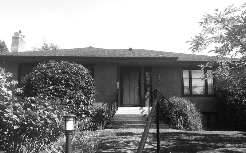 BEFORE PHOTO - Splyce Design together with builder Blackfish Homes, have completed the modern renovation and addition of a 1950’s bungalow in West Vancouver, Canada, for a couple and their two children. #Renovation #ModernHouse #Architecture