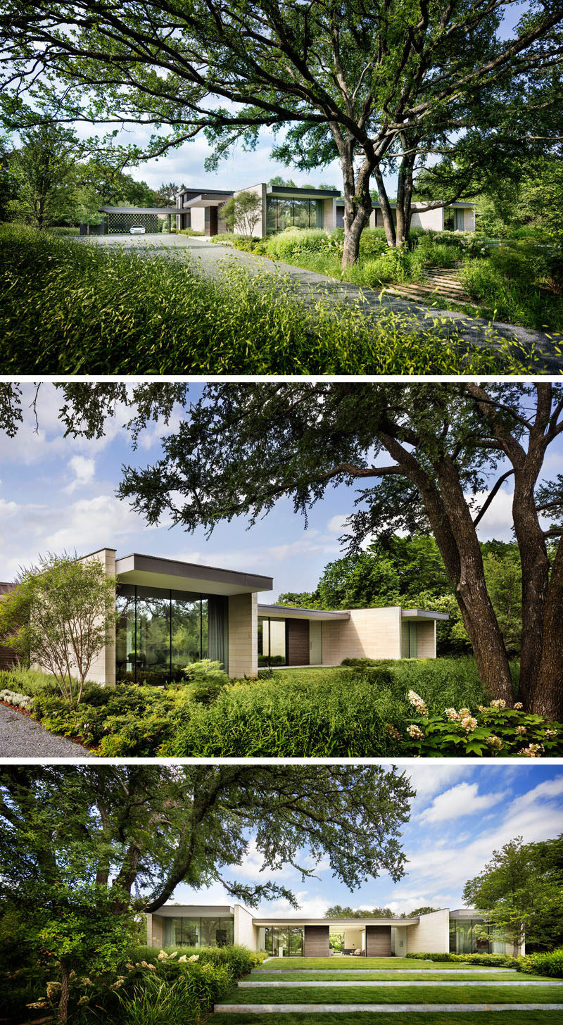 Bodron+Fruit have designed the Preston Hollow residence in Dallas, Texas, for a couple that wanted a home to display their ever-growing art collection. #ModernArchitecture #ModernHouse