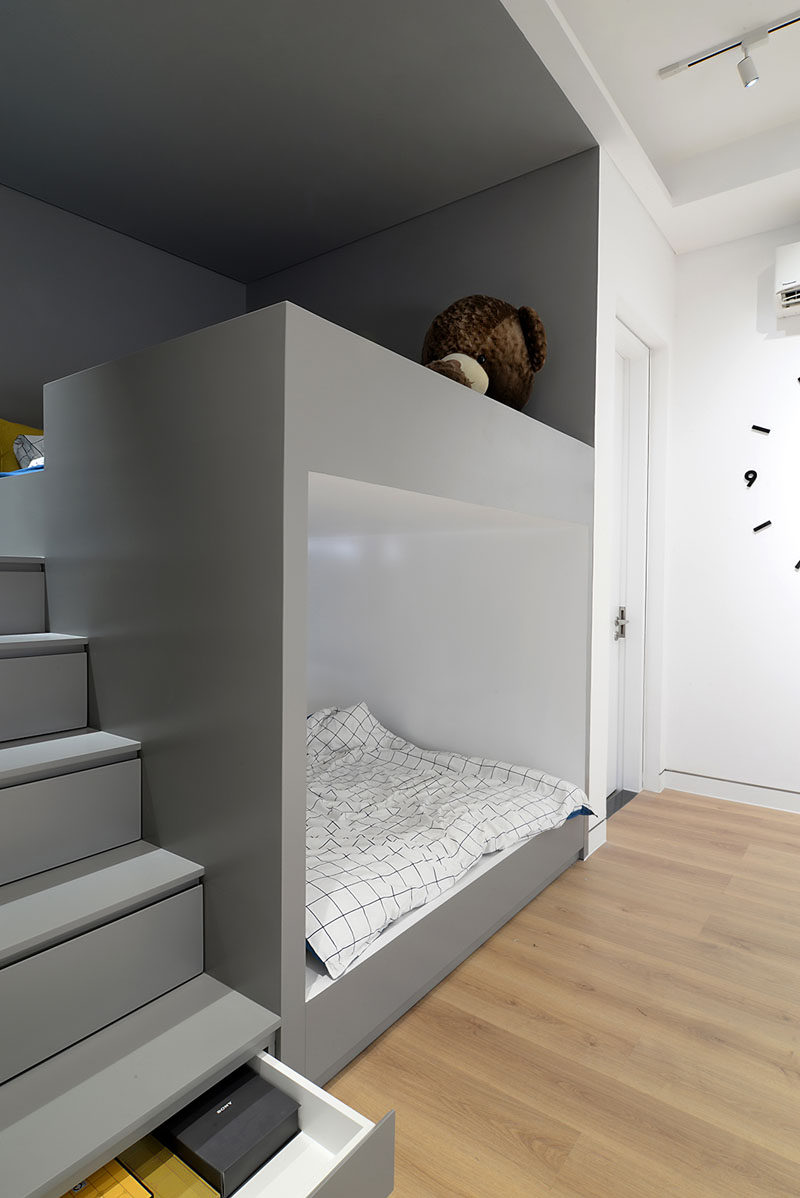 kids bed with play area