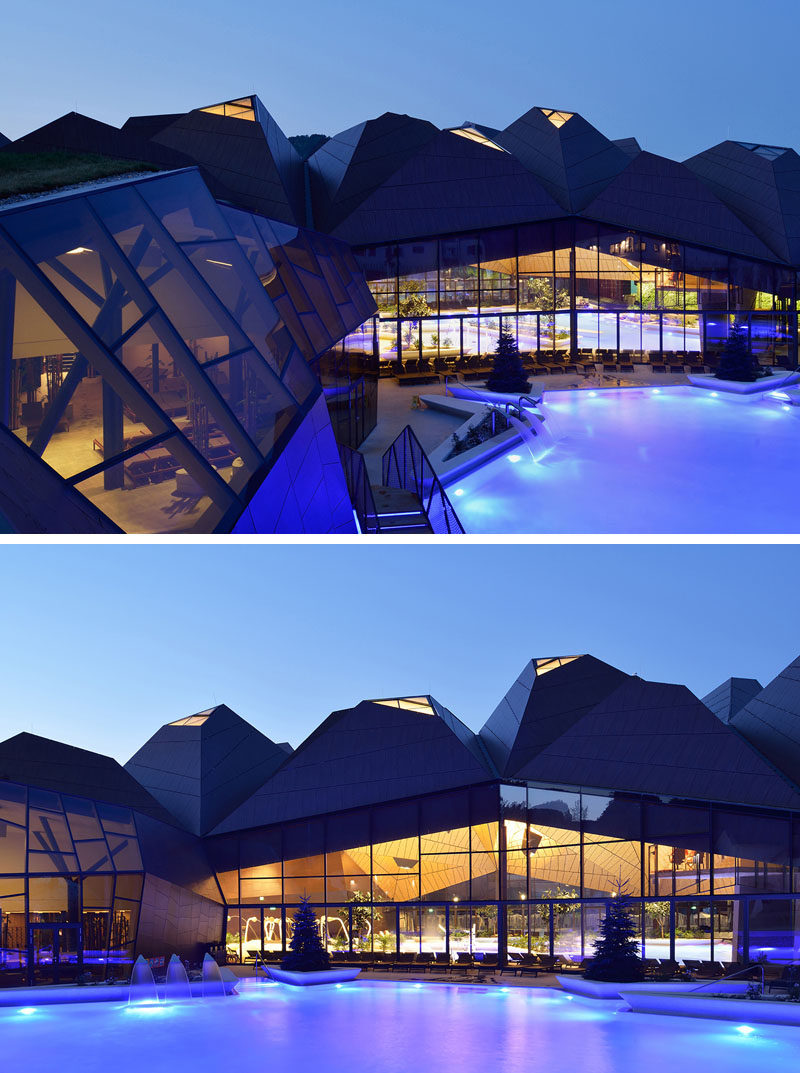 Architecture firm ENOTA, have recently completed Termalija Family Wellness, a modern and relaxing thermal spa that was once a classic health centre, that was built in the 1980s. #WellnessCenter #Architecture #SwimmingPool