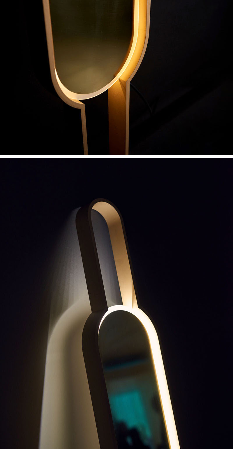 Mark Kinsley and Tamera Leigh Staten of Lake + Wells, together with Karice, have created Portal, a modern lamp that's neither a sconce nor a floor lamp, and yet it it can act as both. #Lighting #LightDesign #ModernLighting