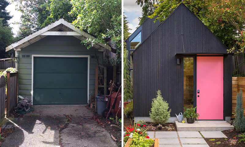 Before and After A Backyard Garage Was Transformed Into 