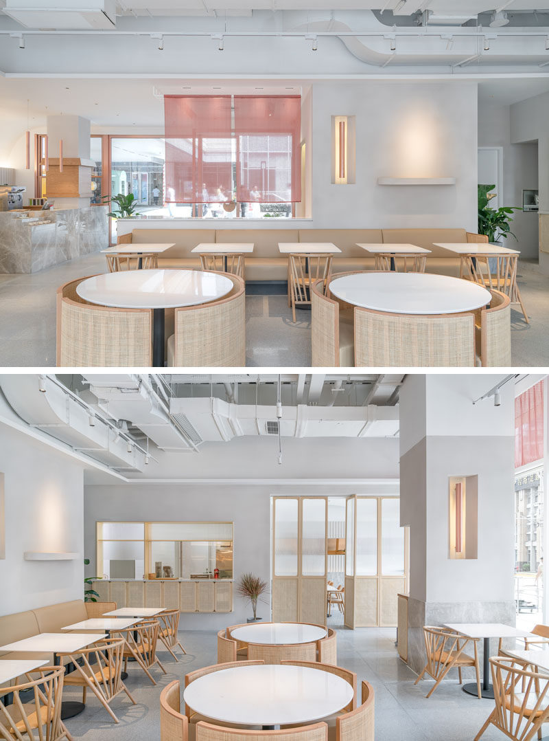 OFFICE COASTLINE have recently completed a new modern tea house in the city of Shanghai, China, for the life-style brand “Genshang”. #InteriorDesign #CafeDesign #TeaHouse #ModernRestaurant