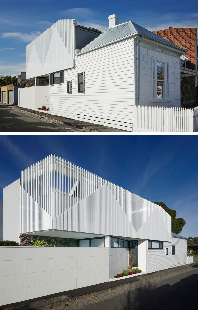 To create more space and to save the original front of this house, the architects introduced a second storey volume to the rear of the property. #Architecture #HouseAddition