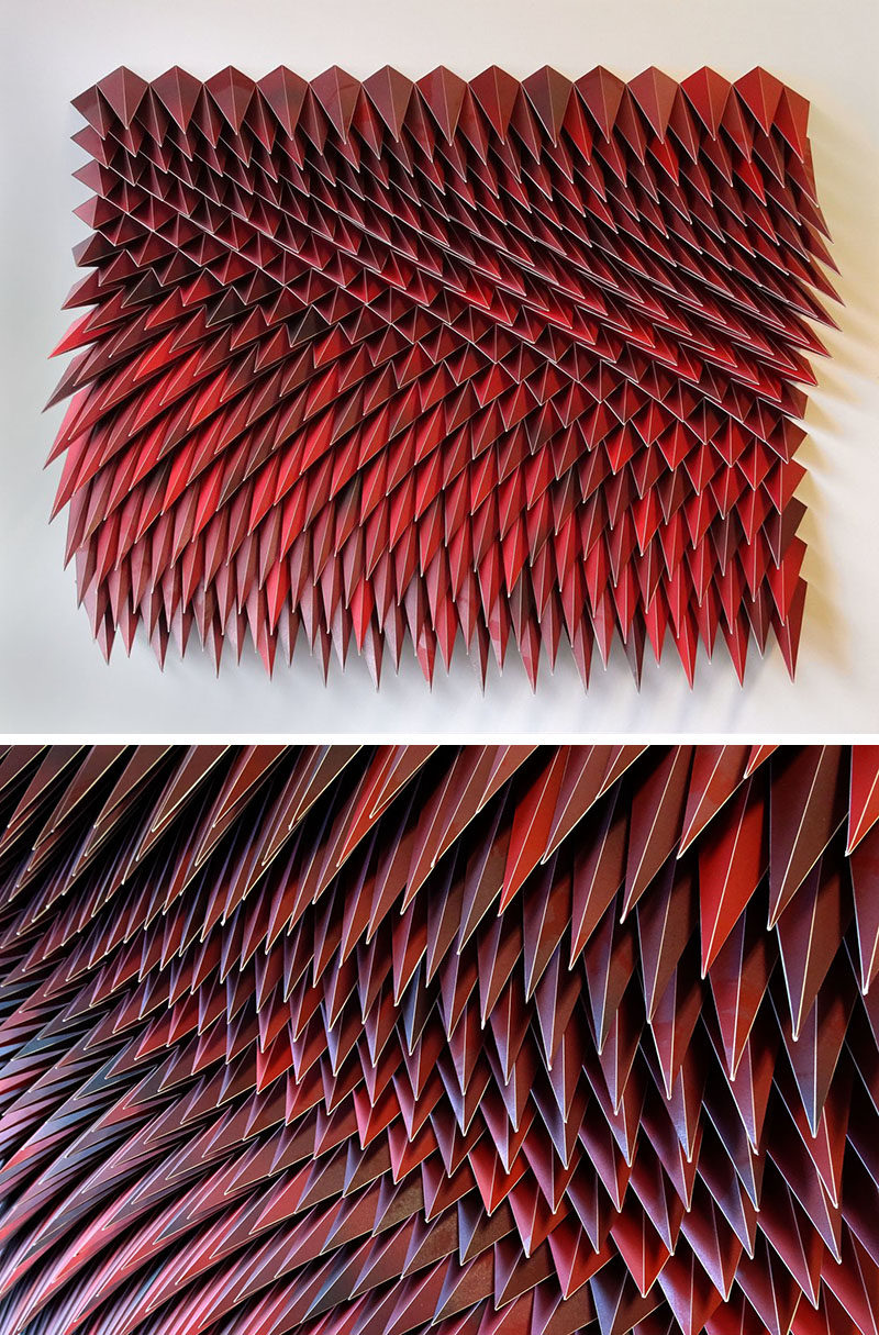 American paper engineer and artist Matt Shlian, has created a collection of sculptures where he uses paper to form artwork that almost look like they're moving. #Art #Sculpture