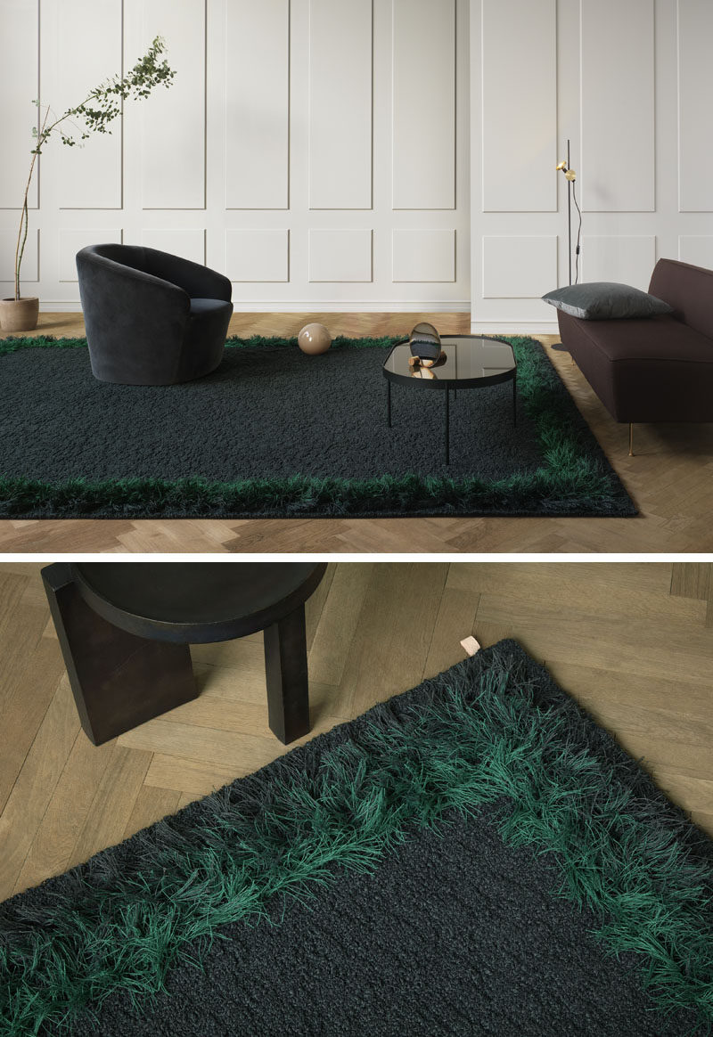 Kasthall Design Studio recently launched their first rug 'Feather', that was inspired by the feather boas and fringes of the 70s, as well as how plumage and feathers reflect the light and shift in color. #RugDesign #HomeDecor #Rug