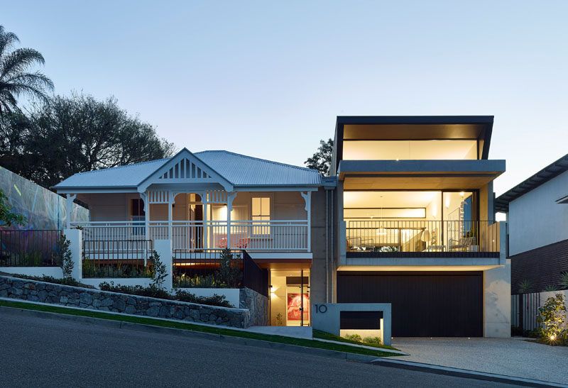 Shaun Lockyer Architects (SLa) have designed a contemporary extension to home in Brisbane, Australia, that creates additional living spaces for the family that lives there. #ModernHouseExtension #Architecture