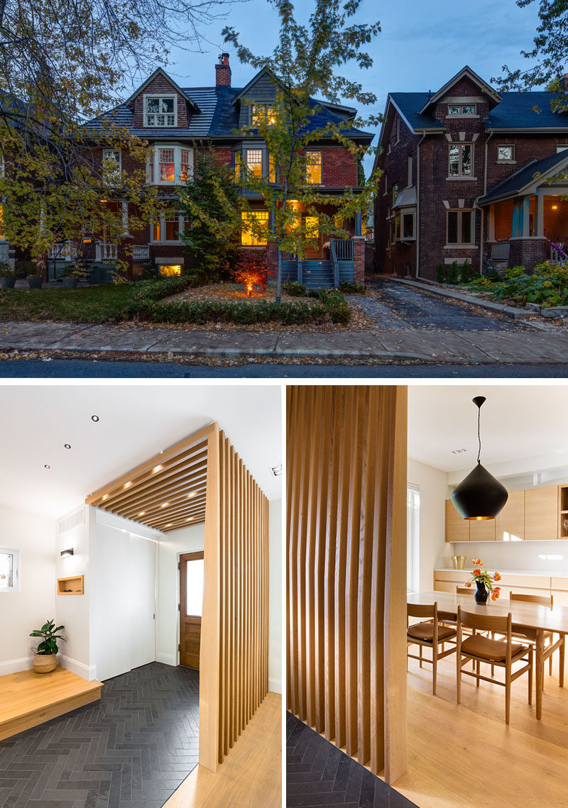 The interior of this historic house has been updated with a Scandinavian-like aesthetic. #Renovation #ModernInterior #Scandinavian