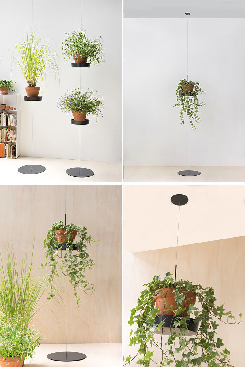 Mauro Canfori has designed Teepots, a minimalist plant shelving system. #Plants #HomeDecor #Shelving #PlantStand