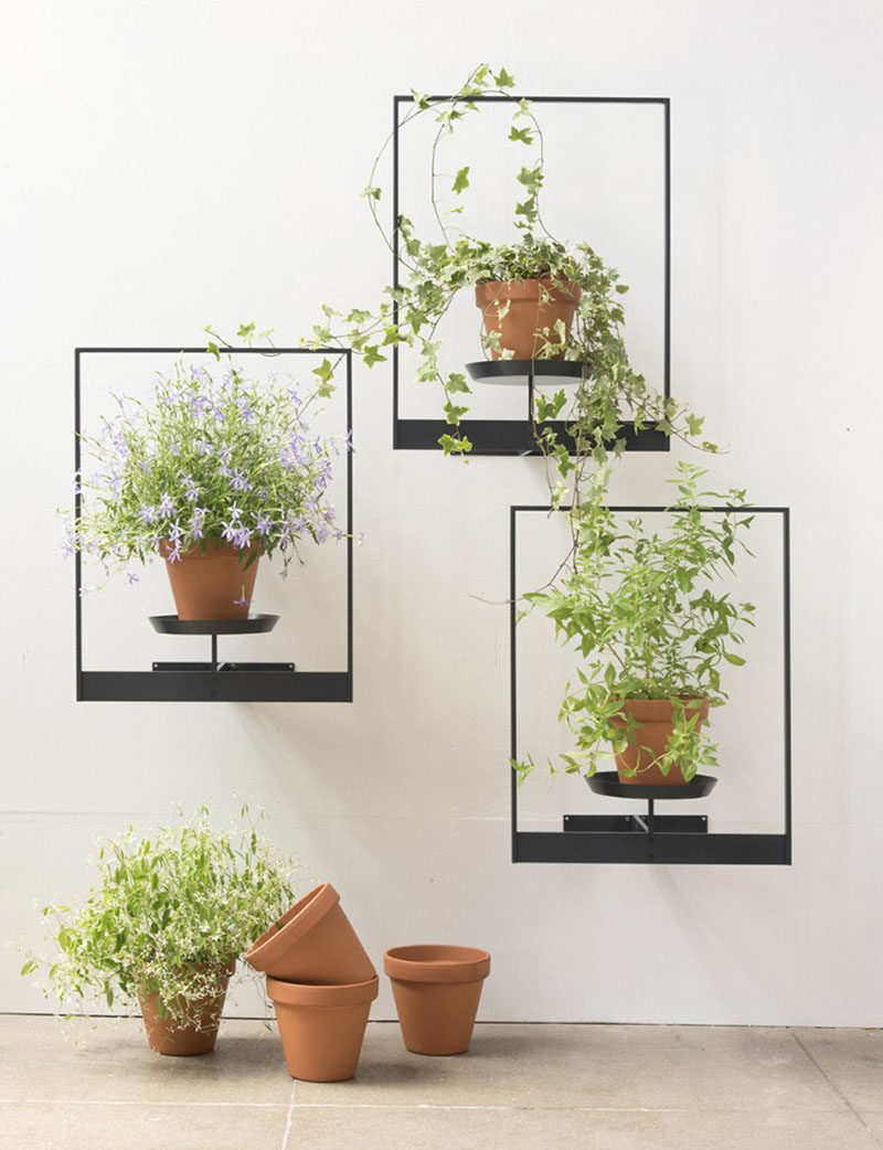 Mauro Canfori has designed Teepots, a minimalist plant shelving system. #Plants #HomeDecor #Shelving #PlantStand