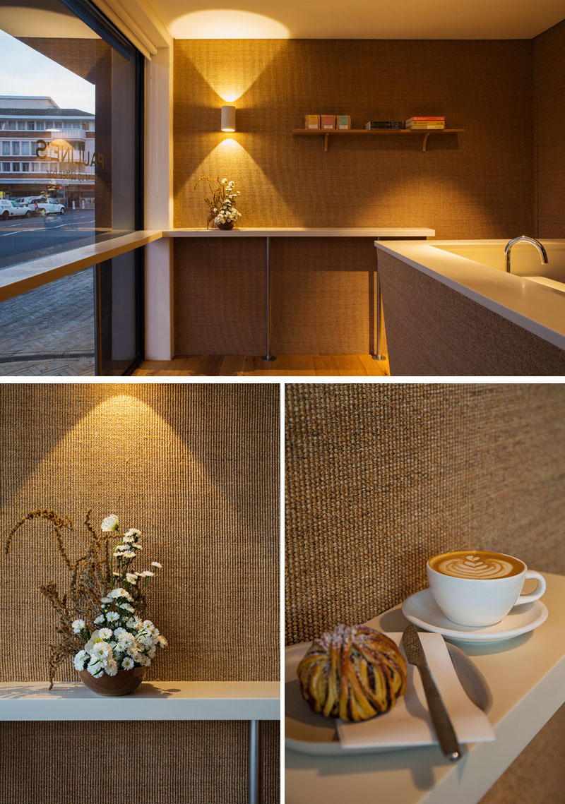 The Walls Of This Coffee Shop Are Covered In Sisal, Giving It A ...