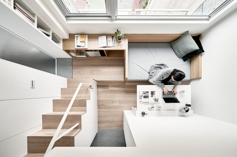 Interior design firm A Little Design, has recently completed the modern renovation of a small 236 square foot (22m2) apartment in Taipei, Taiwan. #TinyApartment #ModernApartment #SmallApartment #InteriorDesign