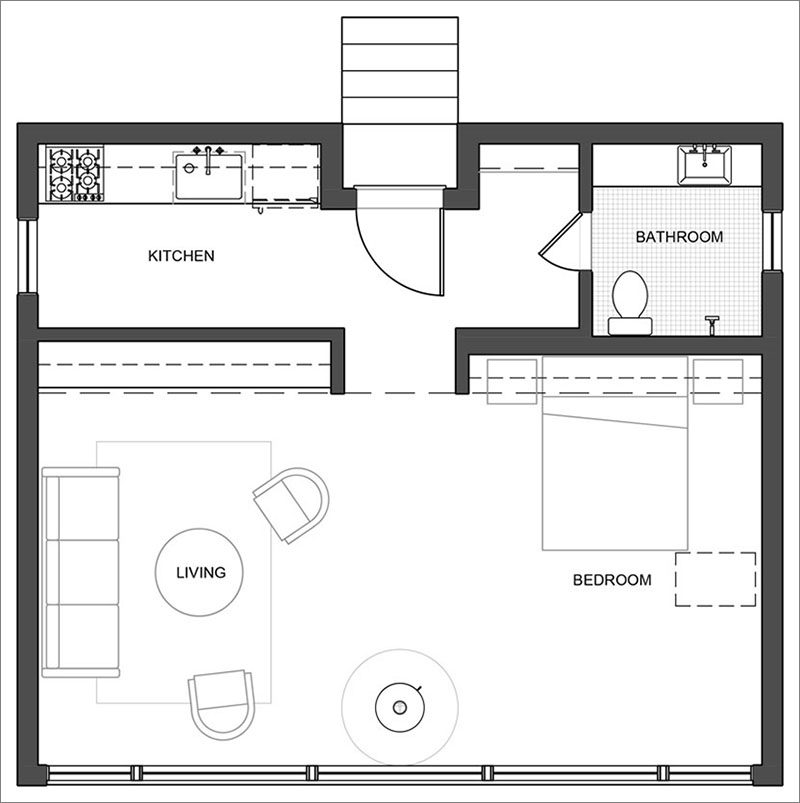 Architecture and interior design studio Midland, has designed a 600 square foot, off-grid cabin, located on a family farm in Belmont County, Ohio. #Architecture #ModernCabin #OffGrid