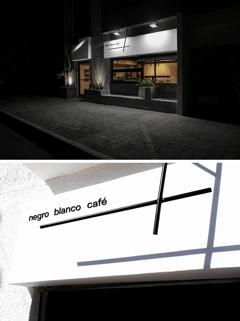 Estudio yeye have designed Negro Blanco Café (Black White Coffee), a modern coffee shop in Chihuahua, Mexico, that's named after the most common combinations of a cafe drink: coffee, water, and milk. #CoffeeShop #CafeDesign