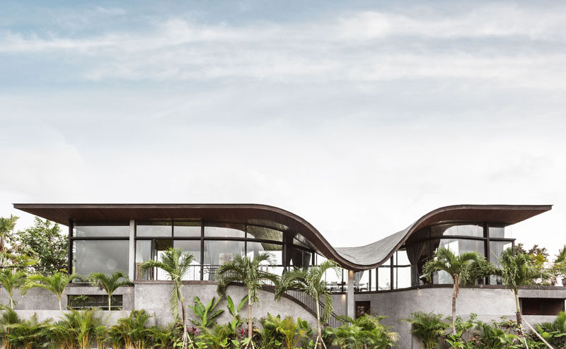 Architecture and design practice Alexis Dornier, has completed House O, a modern two-storey home for a musician-composer in Bali, Indonesia. #ModernArchitecture #ModernHouse