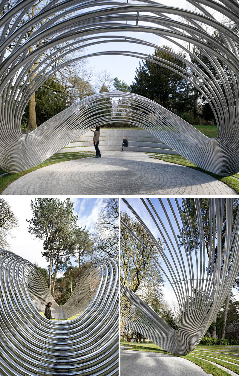 George King Architects have recently completed the Sousse and Bardo Memorial, a monument dedicated to the 31 British nationals who lost their lives and all those affected by the two terrorist attacks in Tunisia in 2015. #Memorial #Sculpture