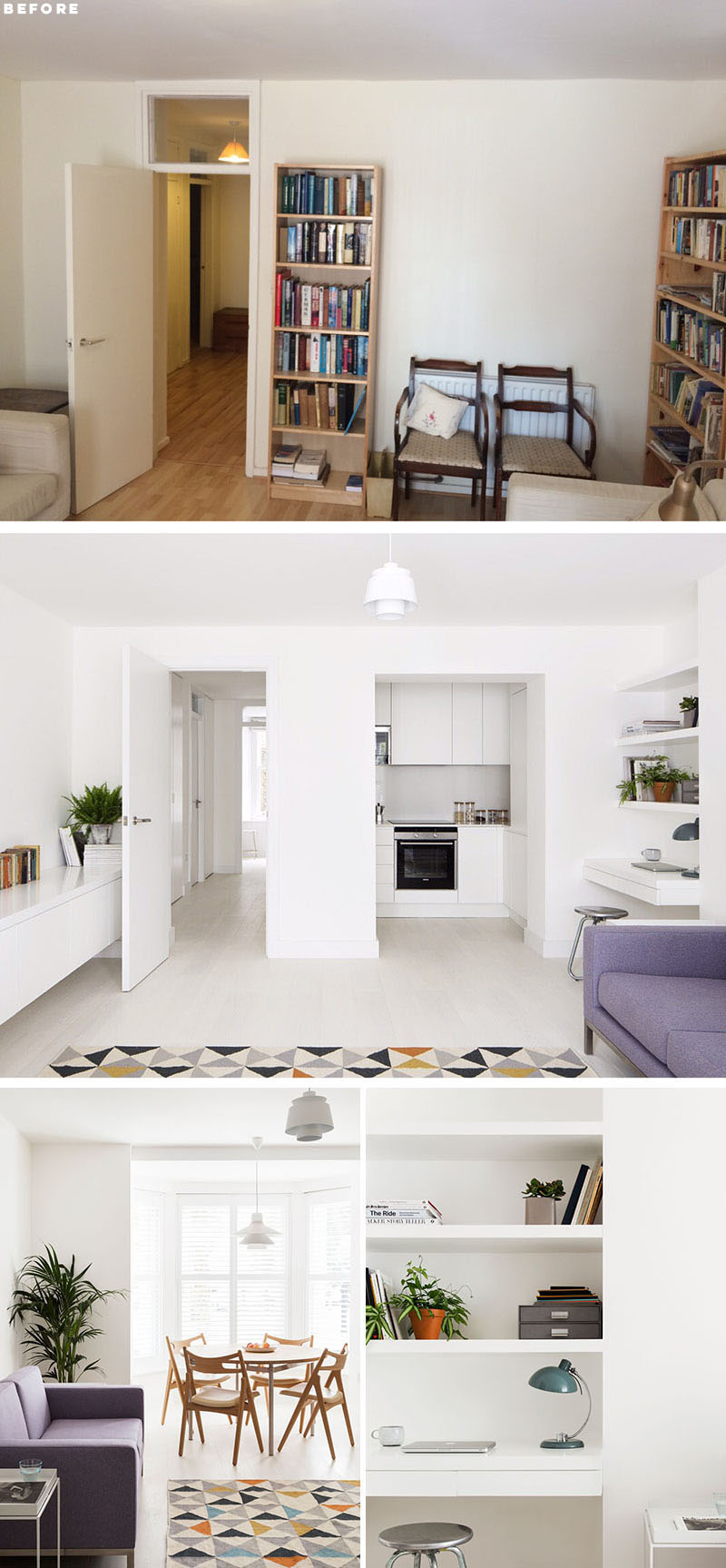 Before And After - This Small Apartment In London Was Redesigned To ...