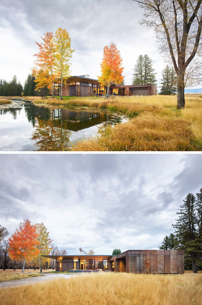 Carney Logan Burke Architects together with Kitchell Brusnighan Interior Design, have completed the Queen’s Lane Pavilion, a modern two-bedroom guesthouse. #ModernArchitecture #GuestHouse