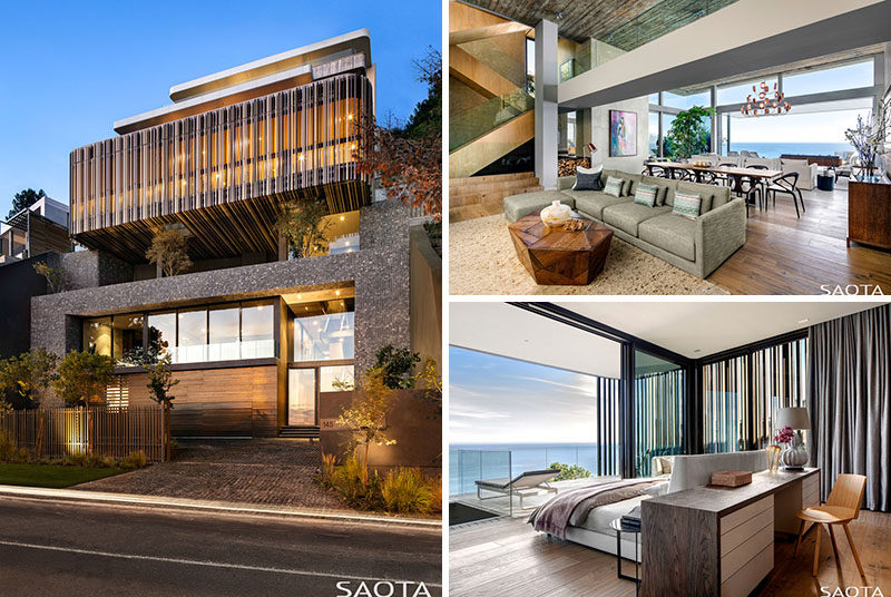 Architecture firm SAOTA, has designed a new and modern house in Cape Town, South Africa, that has views of the Atlantic Ocean. #ModernArchitecture #ModernHouse