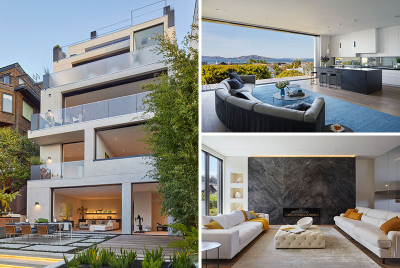 Troon Pacific has designed a multi-storey modern house in San Francisco, California, that's been inspired by wellness and has plenty of space for relaxing and reflecting. #ModernHouse #HouseDesign #Architecture