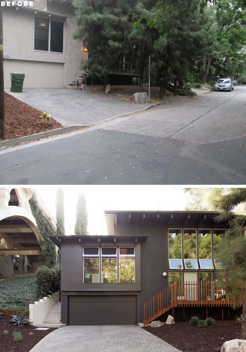 BEFORE + AFTER - ras-a-studio has completed the whole house renovation and small addition to a mid century home in Los Angeles, California. #Renovation #Architecture #HouseDesign