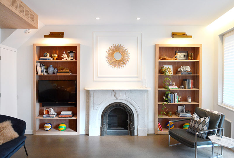 Bookshelf Design Ideas - Wood-Lined, Built-In Bookshelves ...