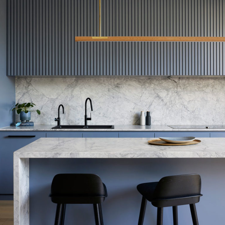 A Dusty Blue Kitchen Sets The Tone In This House Renovation
