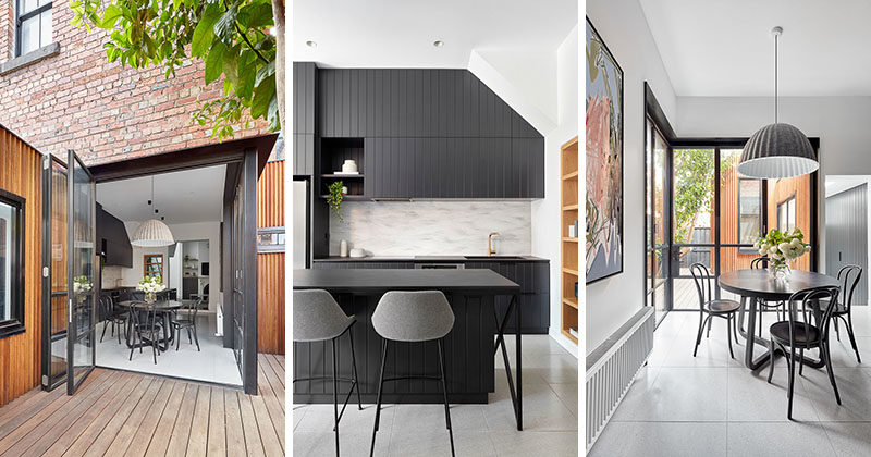 Architectural firm Bryant Alsop has designed the modern renovation of an early-Victorian terrace in inner urban Melbourne, Australia, that also included the addition of a study and loft. #ModernRenovation #InteriorDesign