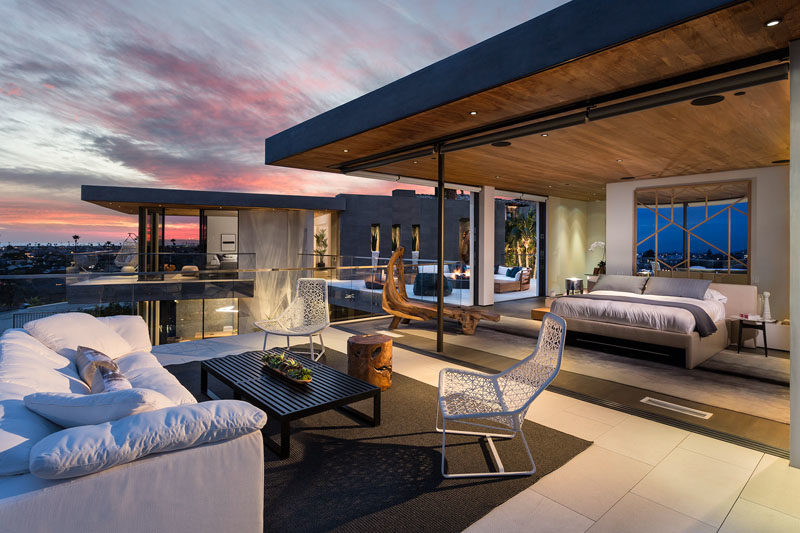 This master bedroom has its own private outdoor lounge. #OutdoorLounge #MasterBedroom