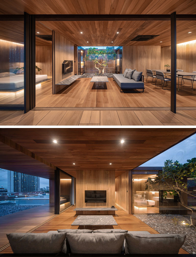 This Modern House Was Built On The Rooftop Of An Apartment Building