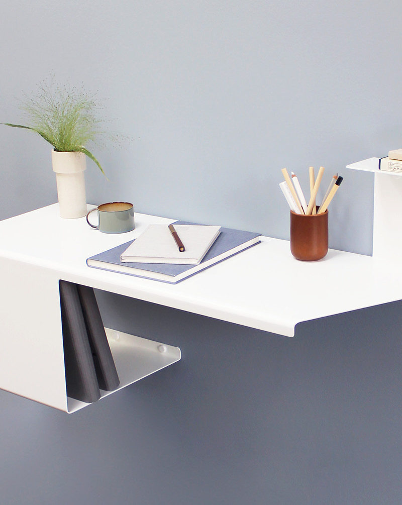 Anne Linde Has Designed A Minimal Wall Desk For Small Spaces