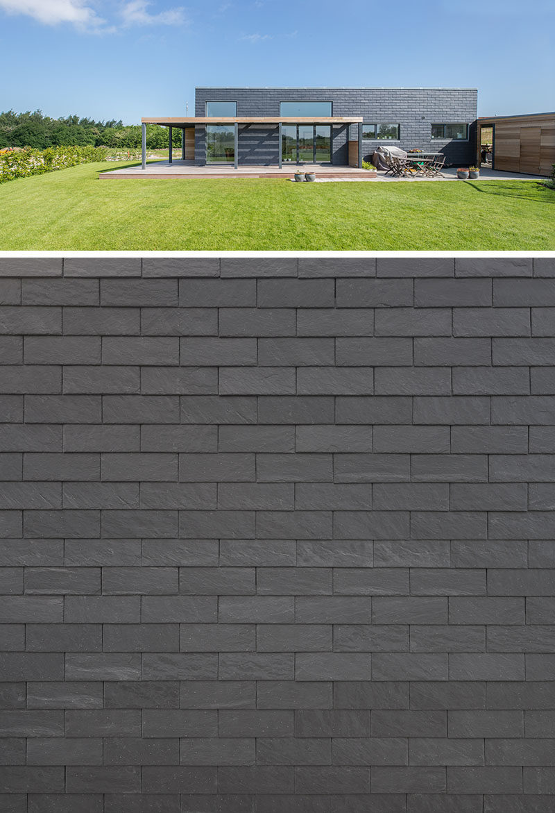 Developed alongside Danish architects and contractors, CUPACLAD offer a range of natural slate cladding systems. #Cupaclad #SlateSiding #HouseSiding #Architecture