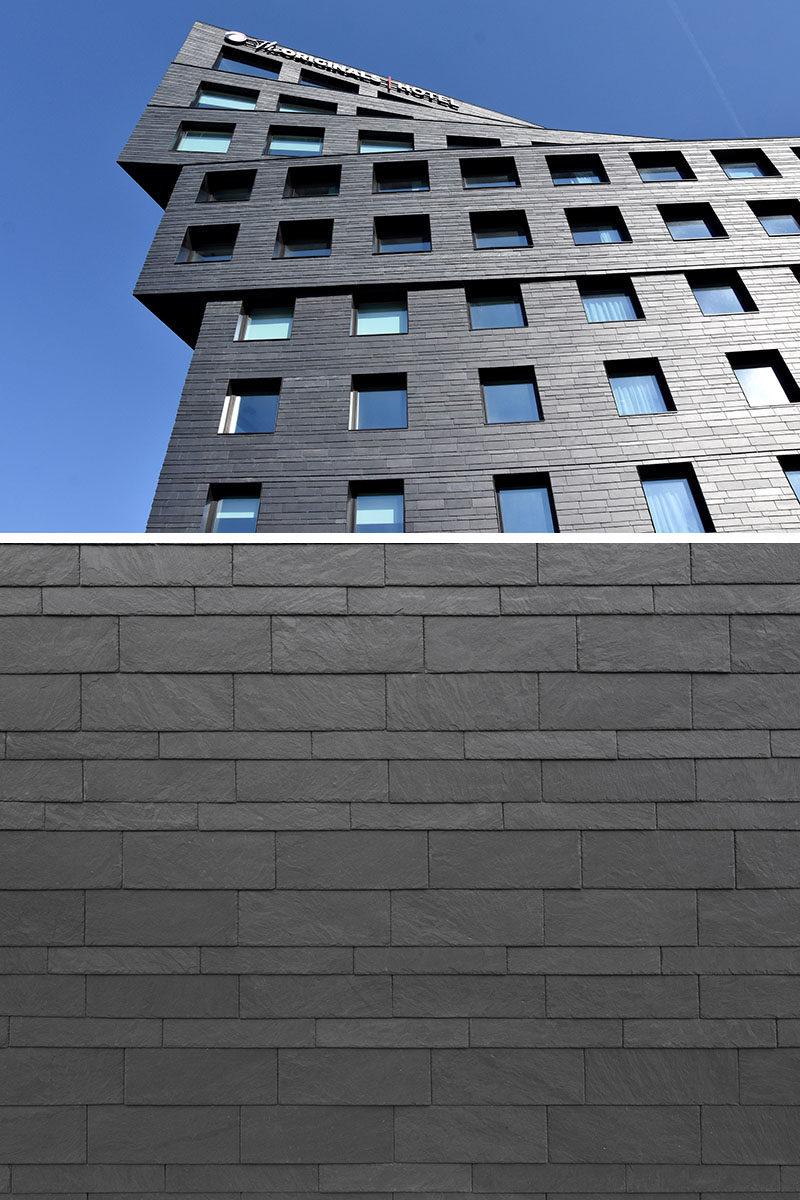 Developed alongside Danish architects and contractors, CUPACLAD offer a range of natural slate cladding systems. #Cupaclad #SlateSiding #HouseSiding #Architecture