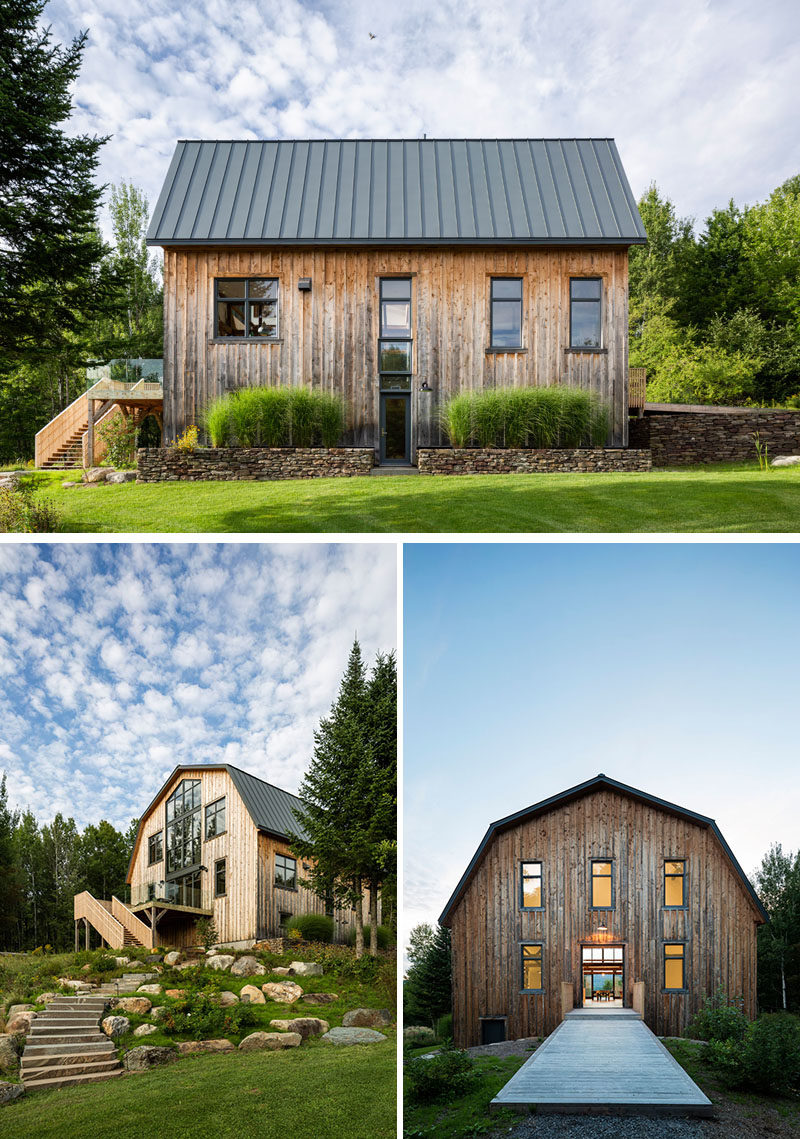 Architecture studio La Firme, have completed the modern restoration of a 100 year old barn in Quebec, Canada. #ModernBarn #Barn #Architecture