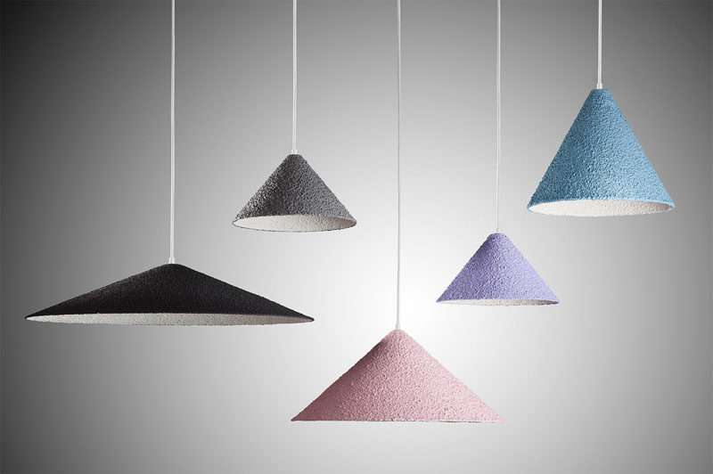 Spritz Is A Collection Of Colorful Pendant Lights With A Textured Stucco Detail