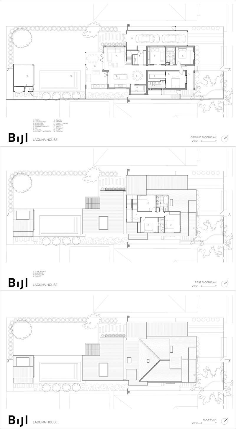 Bijl Architecture has designed a modern extension for the 'Lacuna House', that's located in Sydney, Australia. #FloorPlan #Architecture