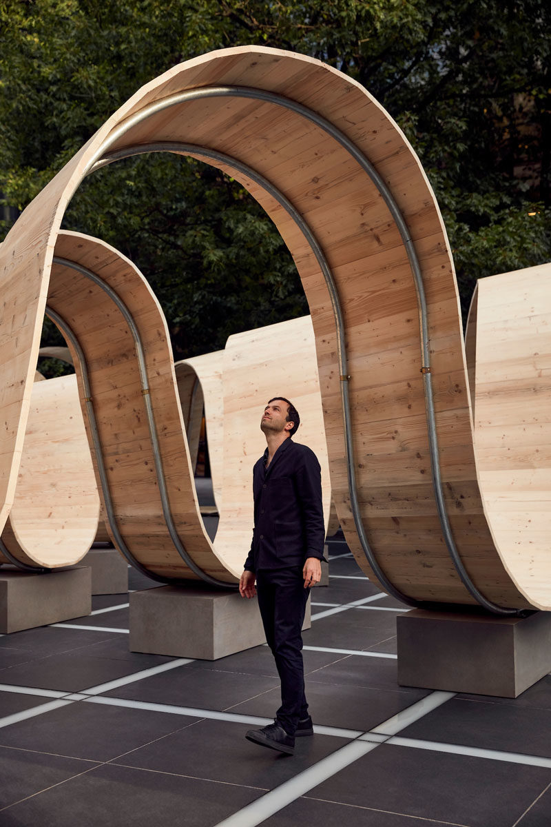 British designer Paul Cocksedge, has transformed an empty square in London with his latest furniture art installation titled 'Please Be Seating'. #PublicArt #PublicSeating #PublicFurniture #DesignInstallation #ArtInstallation #Design