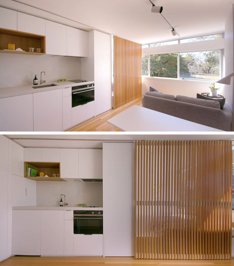 Small Apartment Ideas - Architect Brad Swartz, has designed a 258 square foot (24sqm) small apartment in Sydney, Australia. #MicroApartment #SmallApartment #ApartmentDesign #SmallLiving #TinyLiving