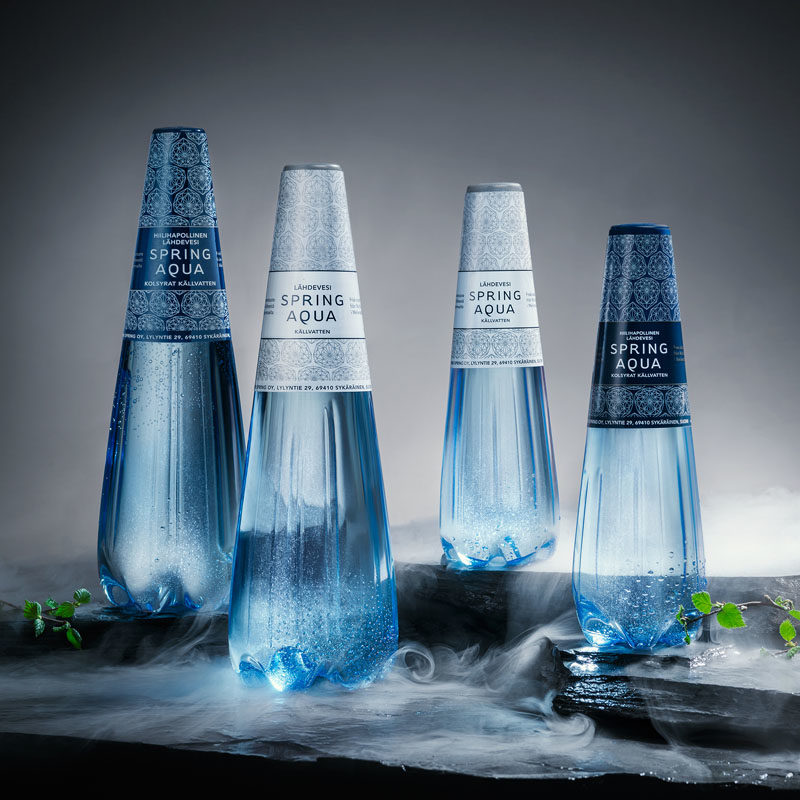 A Design Award - Spring Aqua Premium by Finn Spring Oy #PackagingDesign #Design #BottleDesign