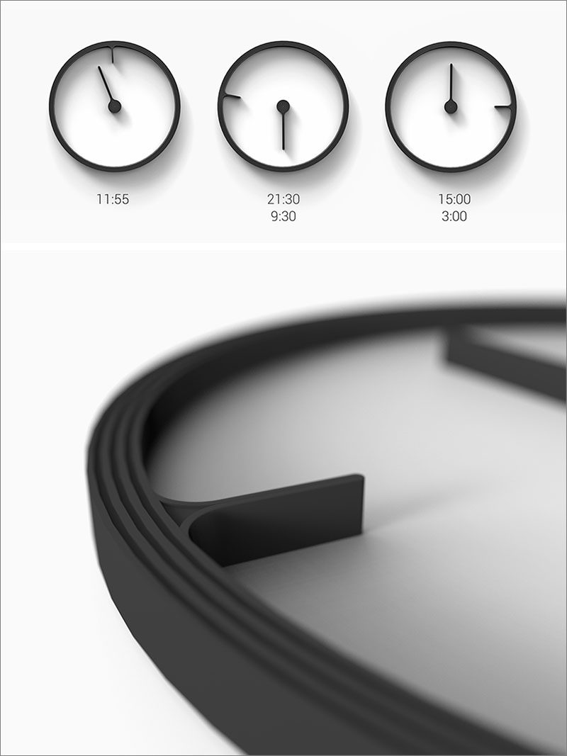 A Design Award Winner - Reverse Clock by Mattice Boets #ADesignAward #Clock