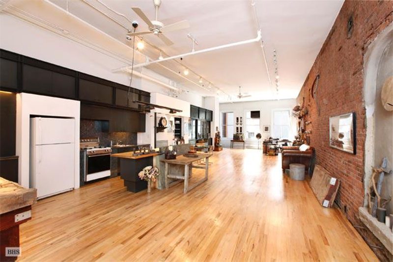 BEFORE PIC - This long open loft was gutted and renovated to remove the clutter while preserving what makes a classic Soho loft a loft. #ModernLoft #LoftApartment