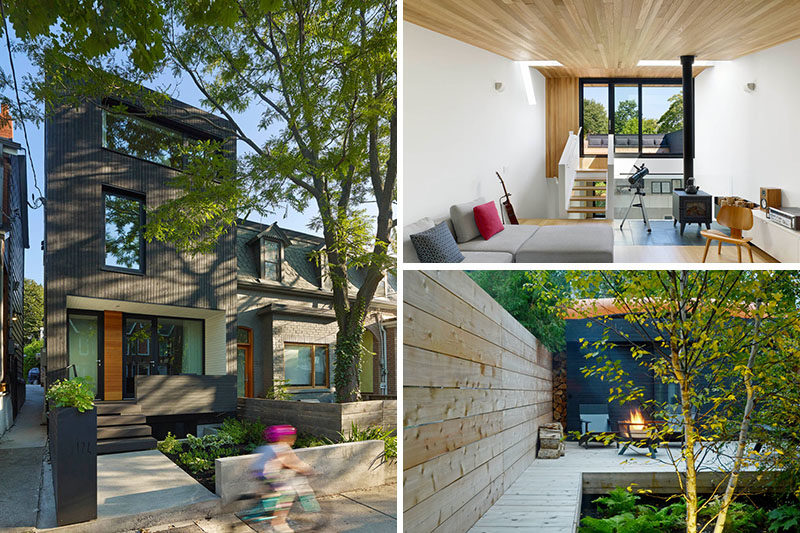 Architecture and design practice Great Lake Studio, has recently completed a new three storey modern house on a small lot in Toronto, Canada. #ModernArchitecture #ModernHouse #HouseDesign