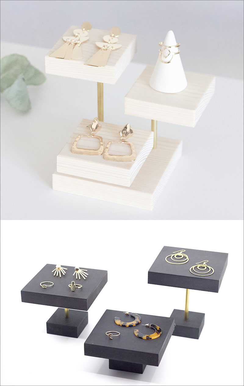 Gift Ideas - MAKK Design have created a collection of modern jewelry holders that have a minimalist appearance, and can hold earrings and necklaces. #GiftIdeas #StorageIdeas #JewelryHolder #NecklaceHolder #EarringHolder #JewelryDisplayStand #JewelryStand