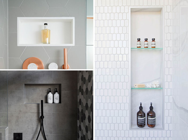 9 Shower Niche Ideas To Create The Perfect Bathroom - Built In Wall Shelf Shower