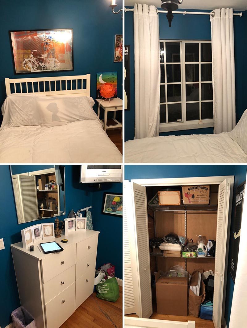 BEFORE PICS > Bedroom Renovation - EFE Creative Lab were tasked with transforming a dark bedroom into a bright and modern girl's room. #BedroomDesign #ModernBedroom